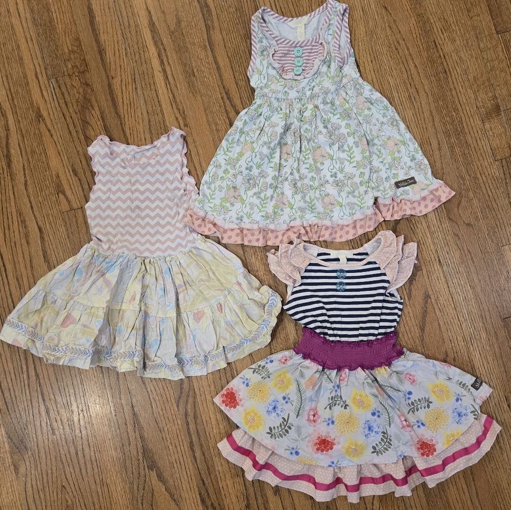 Matilda Jane Pink and White Flutter Sleeve Sundress